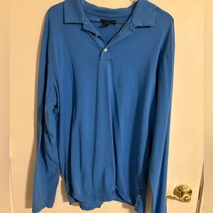 Vintage Structure Men's Blue Long Sleeve Shirt